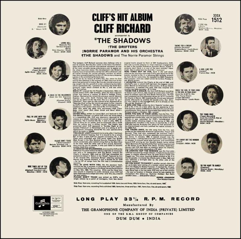 Cliff Richard - 33SX 1512 - (85-90%) - CR - English LP Vinyl Record-1