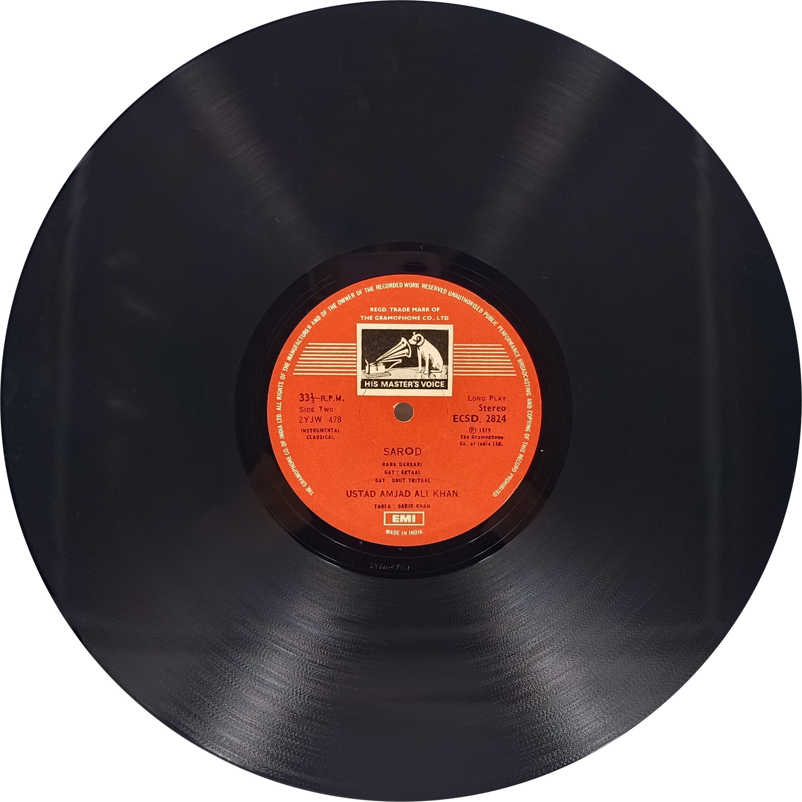 Amjad Ali Khan - Raga Darbari - ECSD 2824 - CBF- Classical Instrumental LP Vinyl Record Amjad Ali Khan - Raga Darbari - ECSD 2824 - CBF- Classical Instrumental LP Vinyl Record