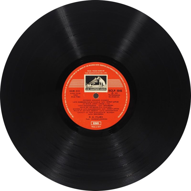 Aah - ECLP 5542 - Cover Reprinted - Bollywood LP Vinyl Record 3