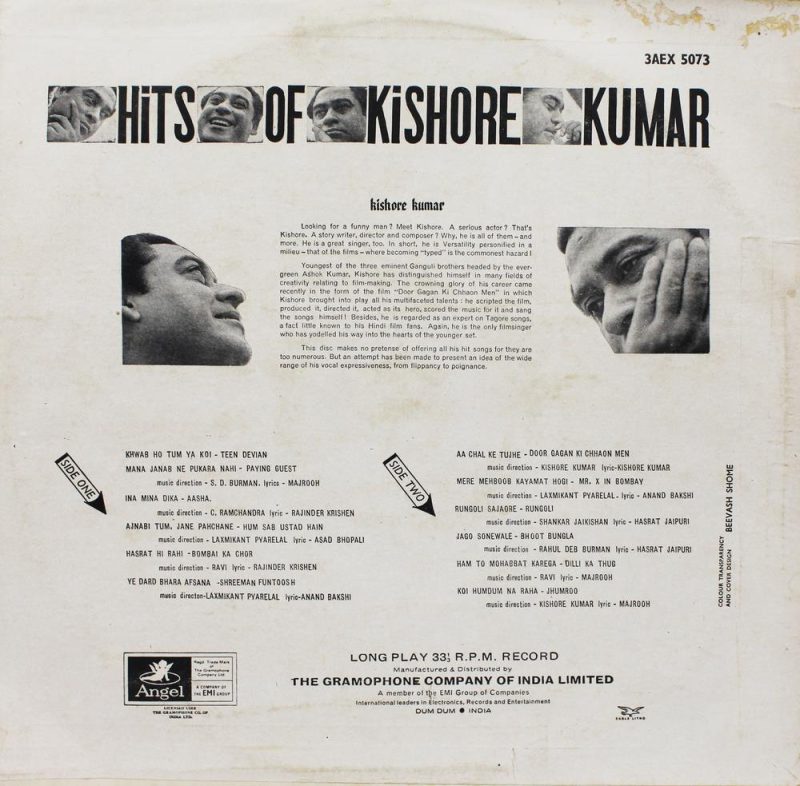 Kishore Kumar Hits Of - 3AEX 5073 1