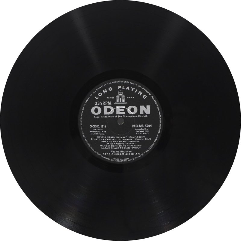 Bade Ghulam Ali Khan- MOAE 5004-Indian Classical Vocal LP Vinyl Record-3