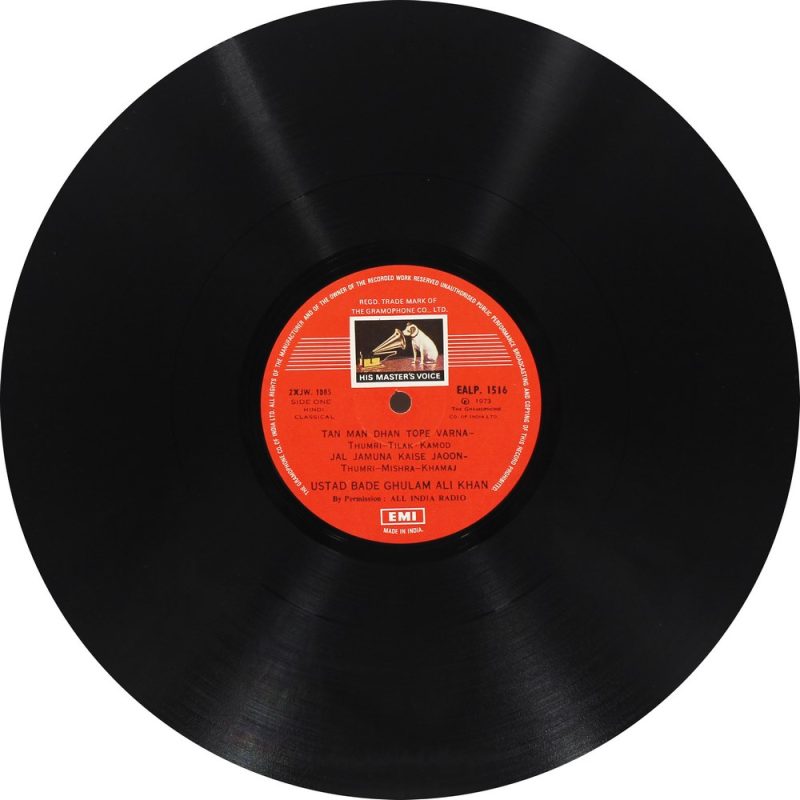 Bade Ghulam Ali - EALP 1516-HMV Indian Classical Vocal LP Vinyl Record-2