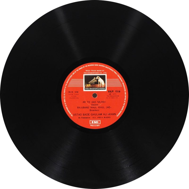 Bade Ghulam Ali - EALP 1516-HMV Indian Classical Vocal LP Vinyl Record-3