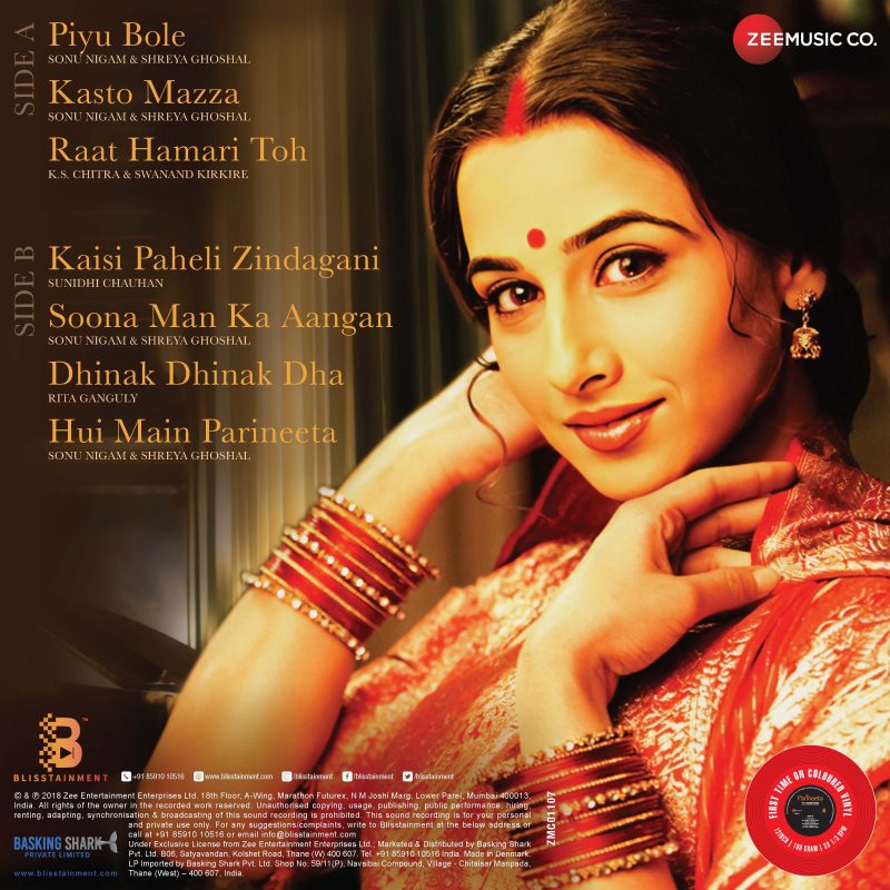 Parineeta – ZMC01107 – Red Coloured – New Release Hindi LP Vinyl LP Record