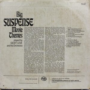 Big Suspense Movie Themes - Geoff Love And His Orchestra - MFP 50035 - Western Instrumental LP Vinyl