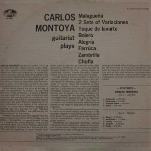 Carlos Montoya – Plays - AR 88063 - Western Instrumental LP Vinyl