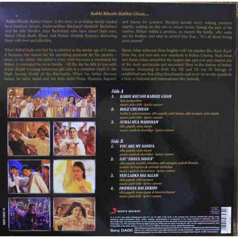 Kabhi Khushi Kabhie Gham – 8907011085342 - New Release Hindi LP Vinyl Record