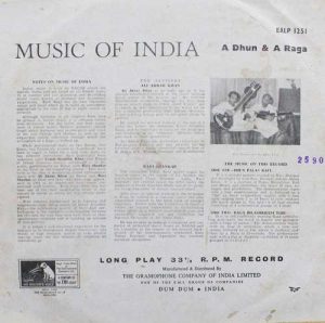 Ravi Shankar - Music of India - EALP 1251-1