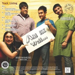 3 Idiots - VS34ZEE0023 – Yellow Coloured - Cover Book Fold - LP Record