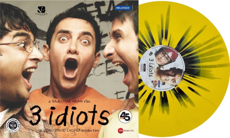 3 Idiots - VS34ZEE0023 – Yellow Coloured - Cover Book Fold - LP Record