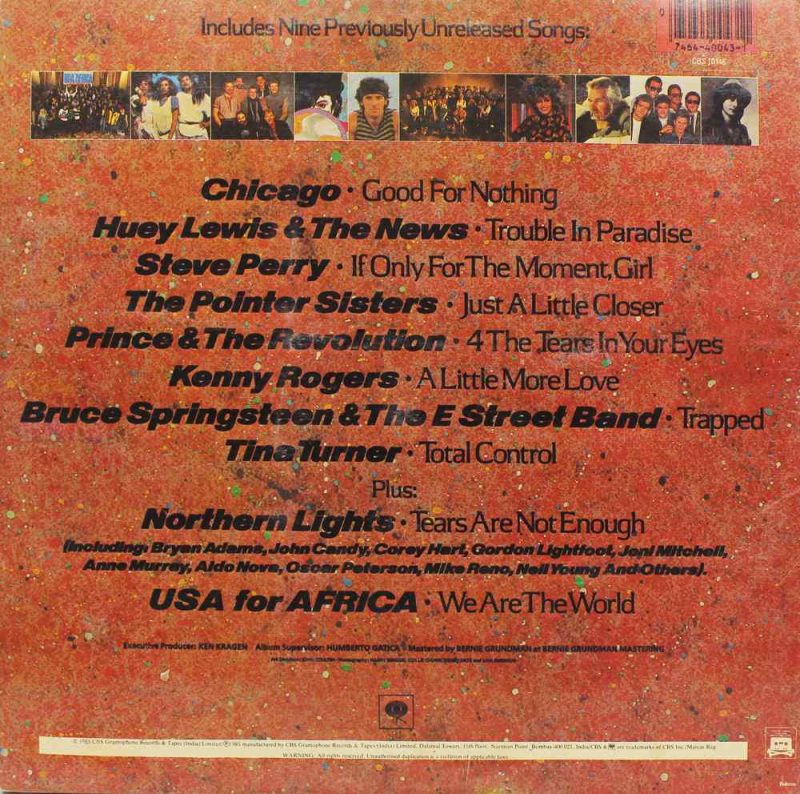 We Are The World (USA For AFRICA) - CBS 10146 - Cover Book Fold - (Condition 90-95%) - English LP Vinyl Record