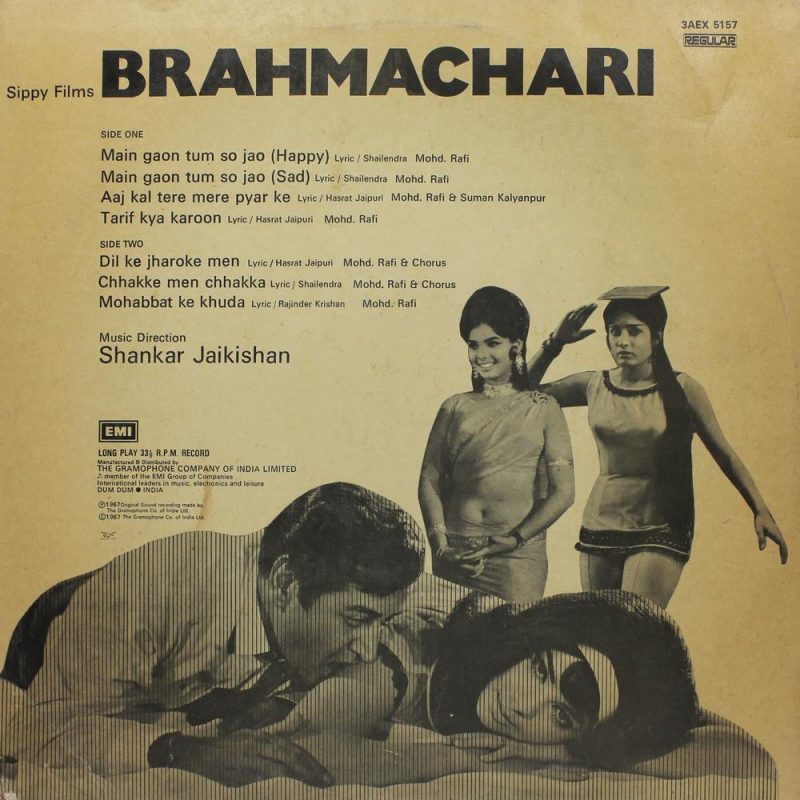 Brahmachari - 3AEX 5157 - Bollywood LP Vinyl Record