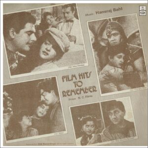 Hansraj Bhal - Film Hits to Remember - ECLP 5849 - (90-95%) - CR - Film Hits LP Vinyl