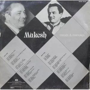 Mukesh – Moods & Memories - ECLP 5727 - (85-90%) - Film Hits LP Vinyl