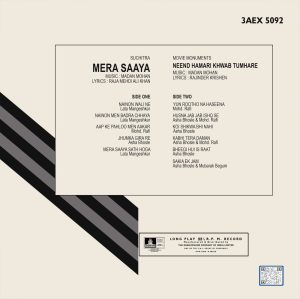 Mera Saaya & Neend Hamari Khwab Tumhare - 3AEX 5092