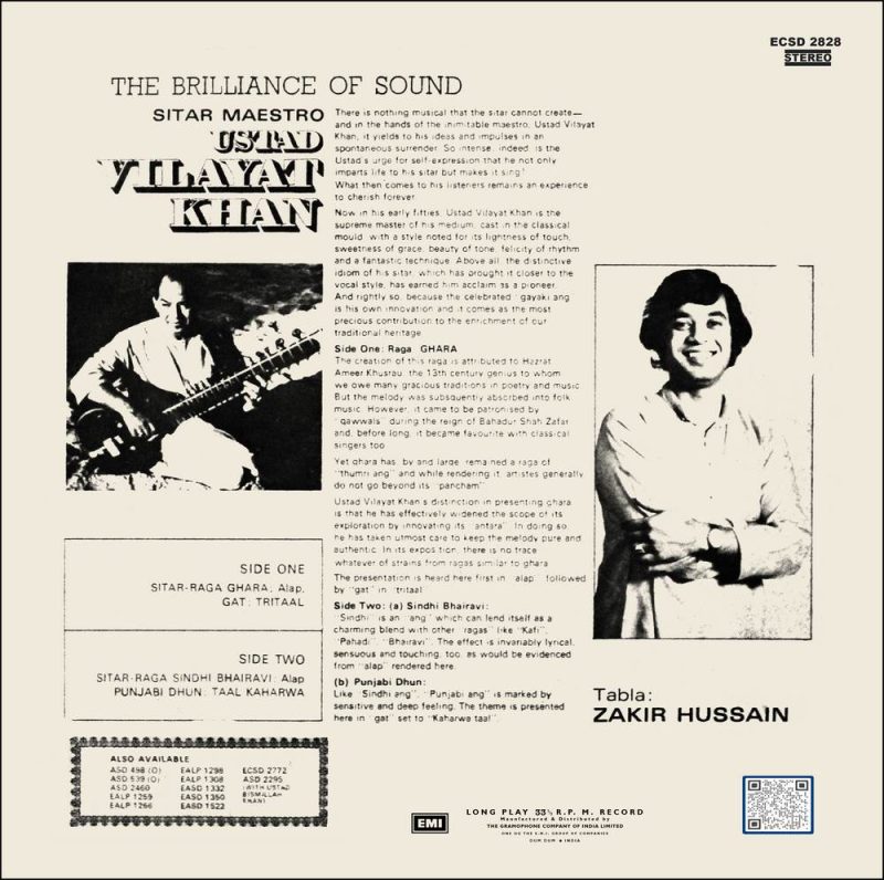Vilayat Khan - The Brilliance Of Sound - ECSD 2828
