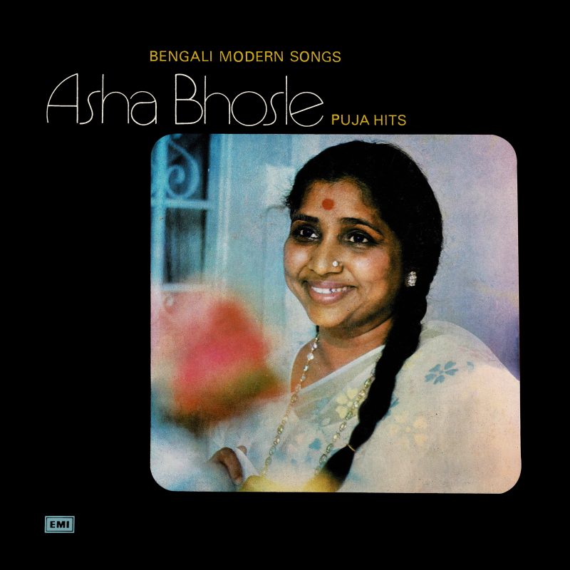 Asha Bhosle - Puja Hits Bengali Modern Songs - ECLP 2554 - (Condition - 90-95%) - Cover Reprinted - Bengali LP Vinly Record