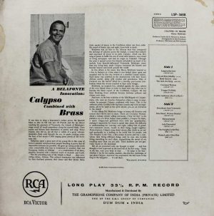 Harry Belafonte - Calypso In Brass - LSP 3658 - Western Instrumental LP Vinyl Record