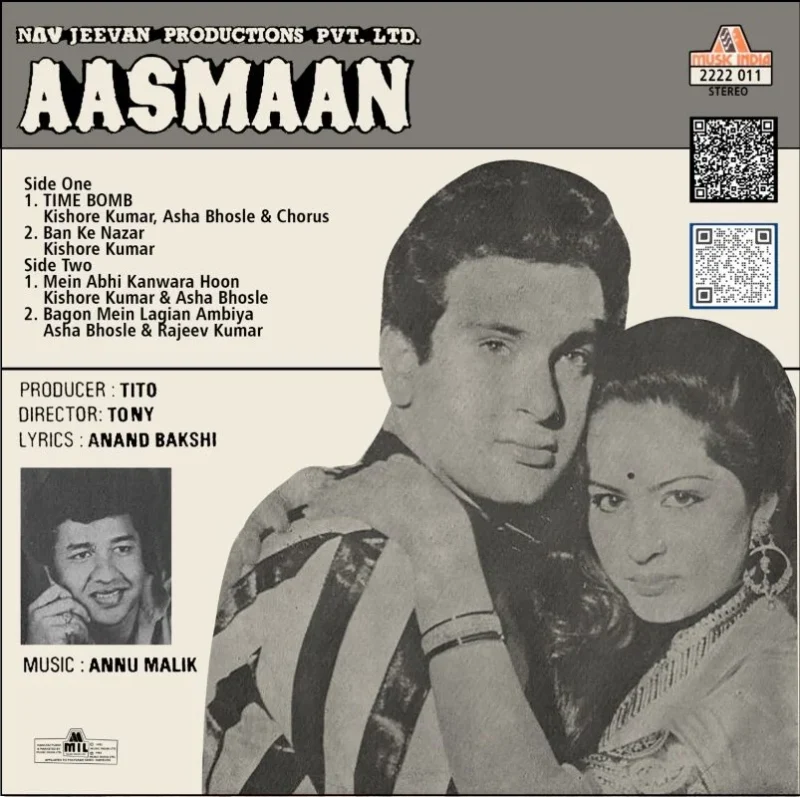 Aasmaan - 2222 011 - (Condition 80-85%) - Cover Reprinted - EP Record