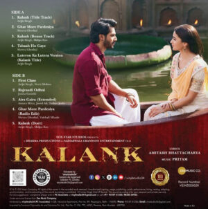 Kalank - VS34ZEE0028 - CBF - New Release Hindi LP Vinyl Record