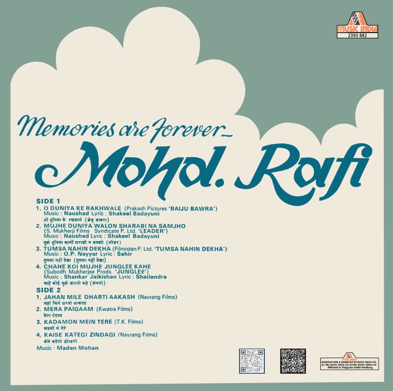 Mohd. Rafi - Memories Are Forever - 2393 882