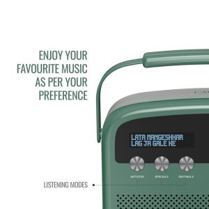 Saregama Carvaan Lite Hindi - Portable Music Player with 3000 Pre-Loaded Evergreen Songs, FM/BT/AUX Radio - (Jade Green)