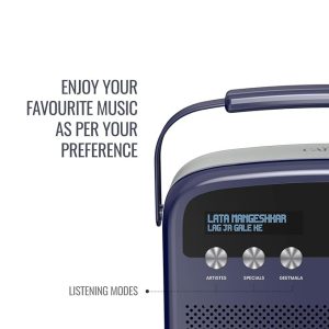 Saregama Carvaan Lite Hindi - Portable Music Player with 3000 Pre-Loaded Evergreen Songs, FM/BT/AUX (Royal Blue)