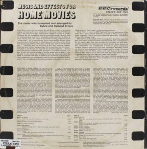 Music And Effects For Home Movies - RED 120S - (90-95%) - English Instrumental LP Vinyl