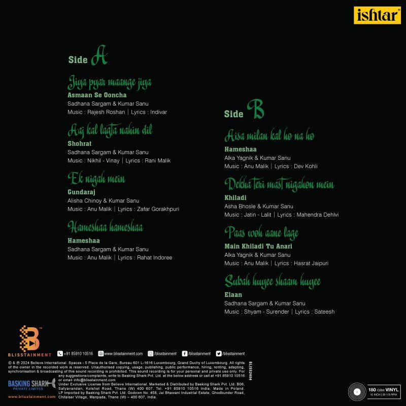 Kumar Sanu & Other - Evergreen Duets – BLISS2404