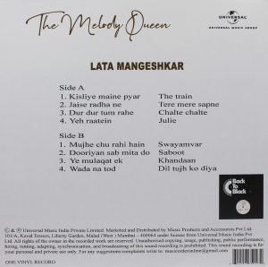 Lata Mangeshkar - The Melody Queen - 602557752274