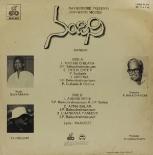 Nandini - Ilaiyaraaja - 8000 698 - LP Record