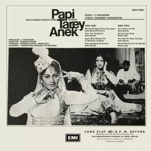 Papi Tarey Anek - ECLP 8901 - (85-90%) - CR - Punjabi Film LP Vinyl