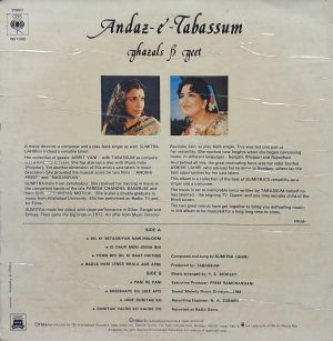 Sumitra Lahiri - Andaz-E-Tabassum - Ghazals & Geet - IND.1088 - (85-90%) - Ghazals LP Vinyl