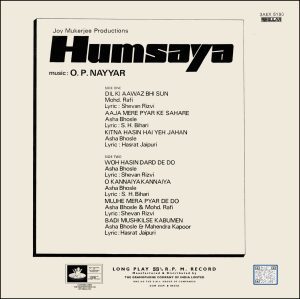 Humsaya - 3AEX 5190 - (90-95%) - CR - Bollywood LP Vinyl