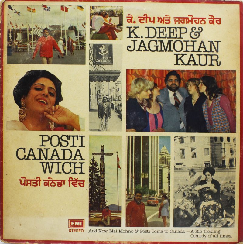 K. Deep & Jagmohan Kaur - Posti Canada Wich - G/ECSD 3102 – (80-85%) - Punjabi Folk LP Vinyl