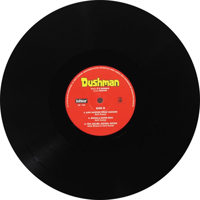 Dushman - VCF 1704 - New Release Hindi LP Vinyl Record