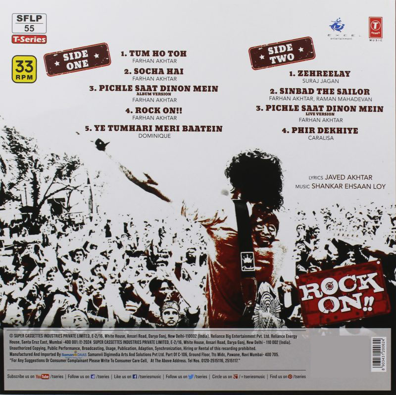 Rock On!! - SFLP 55 - New Release Hindi LP Vinyl Record Rock On!! - SFLP 55 - New Release Hindi LP Vinyl Record