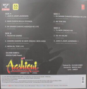 Aashiqui - SFLP 52 – 2LP Set - New Release Hindi LP Vinyl Record