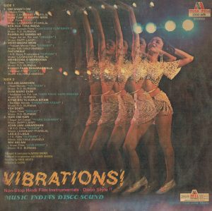 Vibrations - Non-Stop Hindi Film Instrumentals - 2393 889 – (Condition 80-85%) - Cover Reprinted - Instrumental LP Vinyl Record