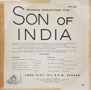 Son Of India – 3AEX 5022 – Angel First Pressing - (Condition 75-80%) - Bollywood Rare LP Vinyl Record