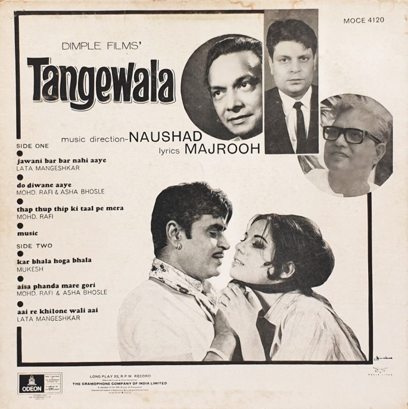 Tangewala - MOCE 4120 - Odeon First Pressing - (Condition 90-95%) - Bollywood Rare LP Vinyl Record