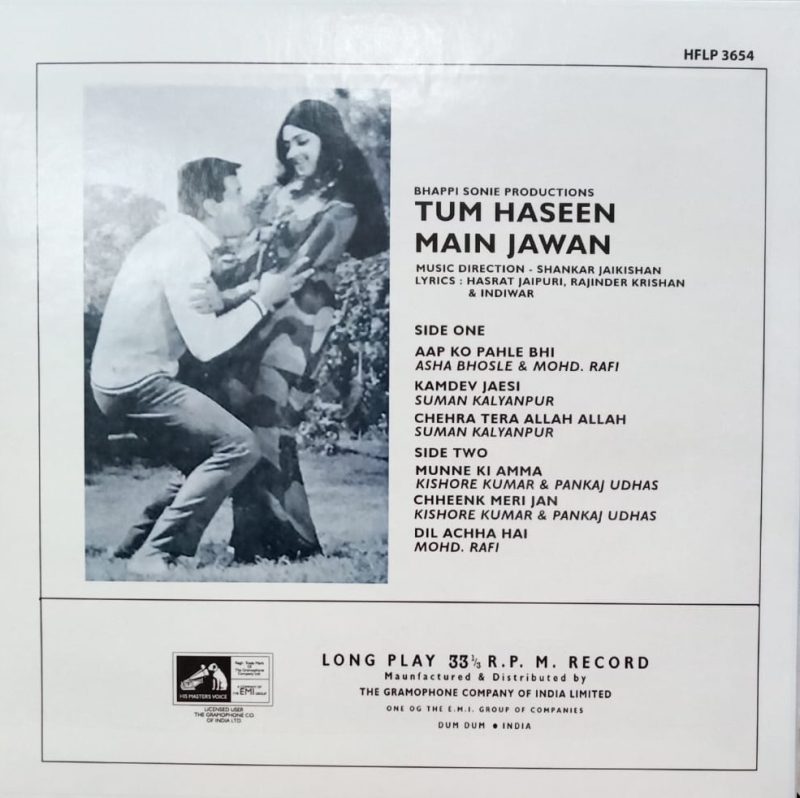 Tum Haseen Main Jawan - HFLP 3654 - (Condition 90-95%) - Cover Reprinted - LP Record