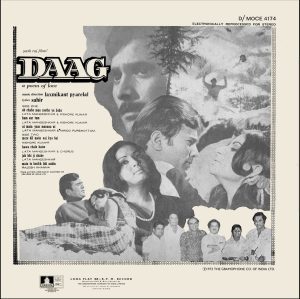 Daag - D/MOCE 4174 - (Condition 80-85%) – Cover Reprinted – Odeon First Pressing - Bollywood Rare LP Vinyl Record