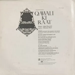 Qawali Ki Raat - HFLP 3609 - (Condition - 90-95%) - Cover Good Condition - LP Record