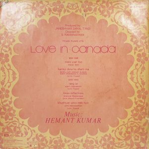 Love In Canada - 45NLP 1097 - (Condition 90-95%) - Bollywood Rare LP Vinyl Record