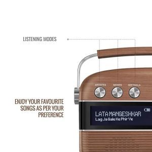 Saregama Carvaan Hindi - Portable Music Player with 5000 Preloaded Songs, FM/BT/AUX, Up to 5 hrs playtime (Oakwood Brown)