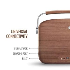 Saregama Carvaan Hindi - Portable Music Player with 5000 Preloaded Songs, FM/BT/AUX, Up to 5 hrs playtime (Oakwood Brown)