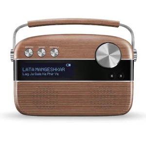 Saregama Carvaan Hindi - Portable Music Player with 5000 Preloaded Songs, FM/BT/AUX, Up to 5 hrs playtime (Oakwood Brown)