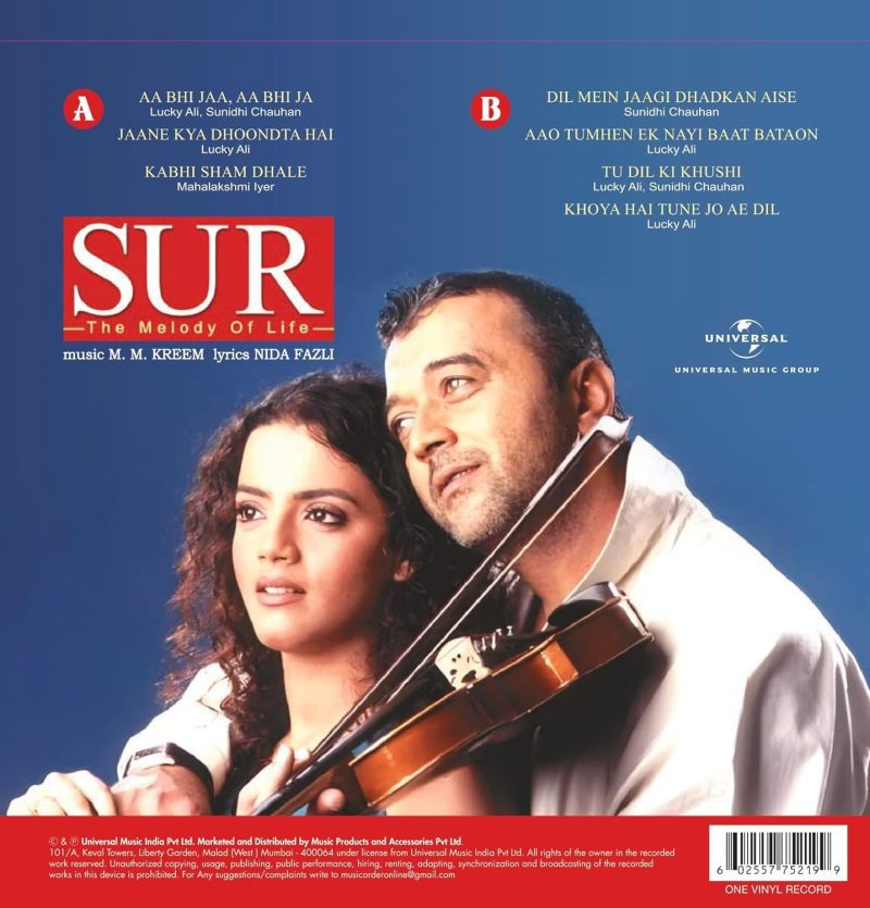 Sur - The Melody of Life - 602557752199 - New Released Hindi LP Vinyl Record