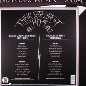 Eagles Their Greatest Hits: Volumes 1 & 2 - EA 562253 - 2 LP Set - LP Record